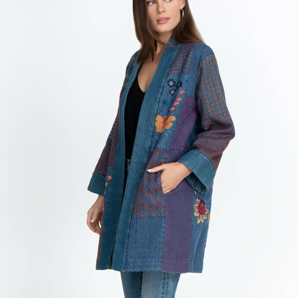 Johnny Was Didiana Patchwork Open Jacket Kimono